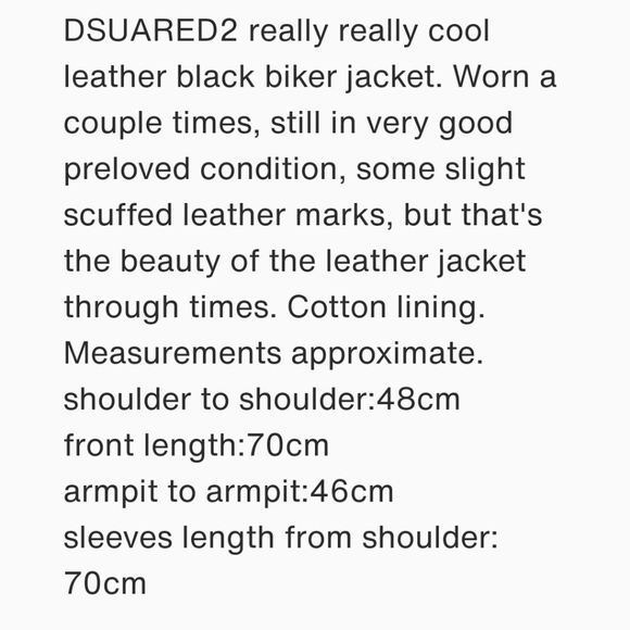 DSQUARED2 men's black leather biker jacket - Picture 11 of 11